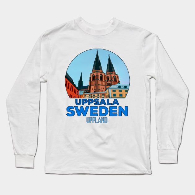 The Metropolitan Cathedral Church of Uppsala Long Sleeve T-Shirt by DiegoCarvalho